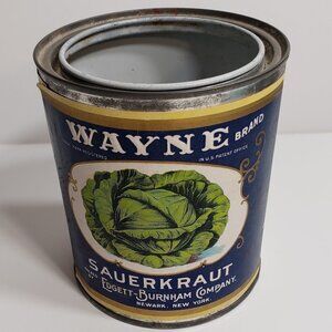 Vintage Wayne Brand Sauerkraut Can